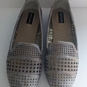 Adam Tucker Perforated Gray Loafers